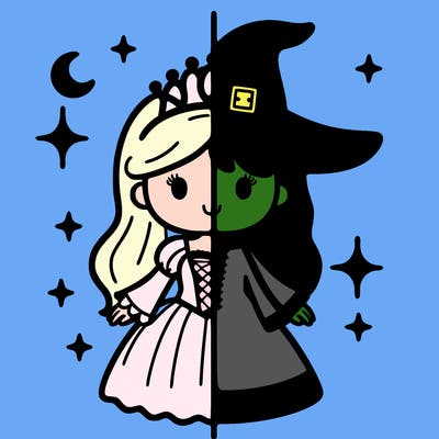 split princess and witch