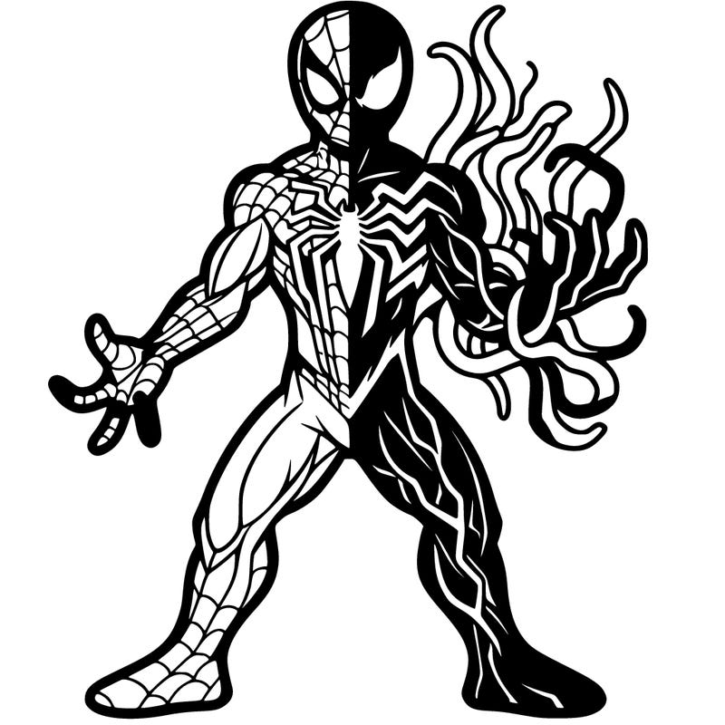 spider-man combined with venom