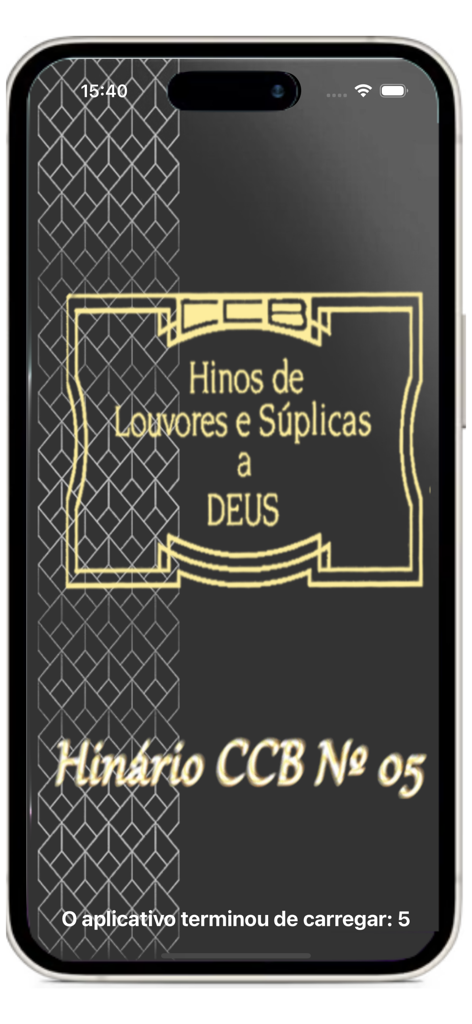 Hinário CCB Nº 05 - Splash screen for the Hinario CCB No 05 Portuguese hymn app