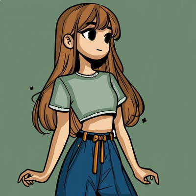 girl in a cute crop top