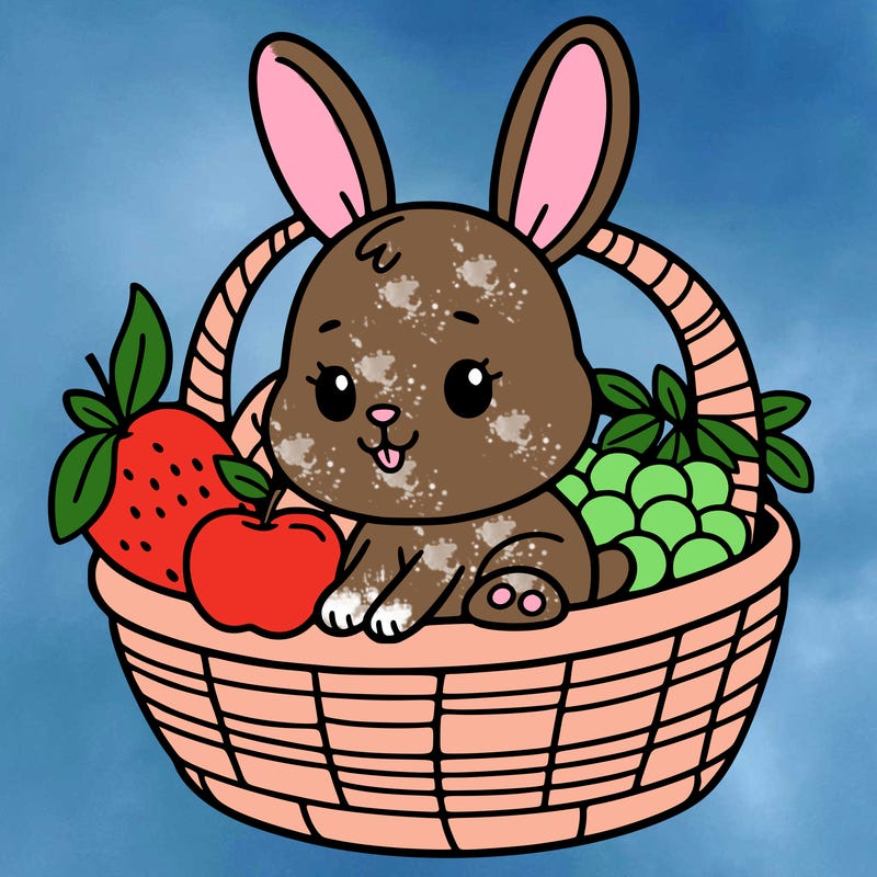bunny in a fruit basket
