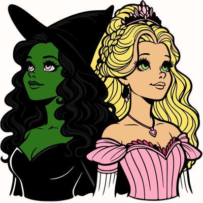 'elphaba and glinda (realistic)