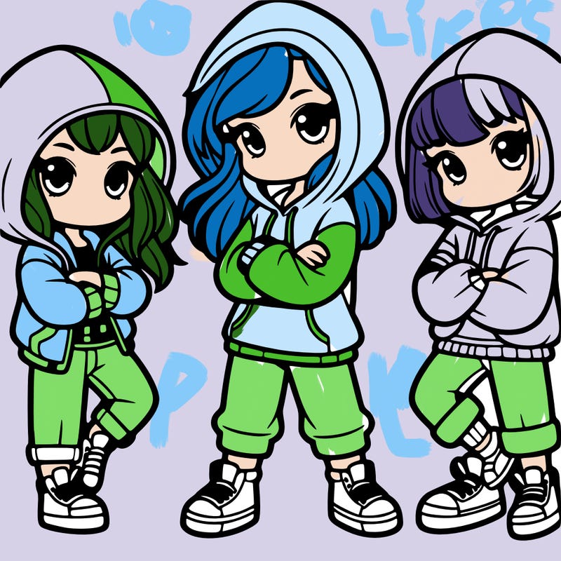 girls with cool hoodies