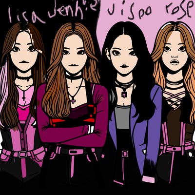 blackpink a 4 girl group kpop jennie rose lisa jisoo