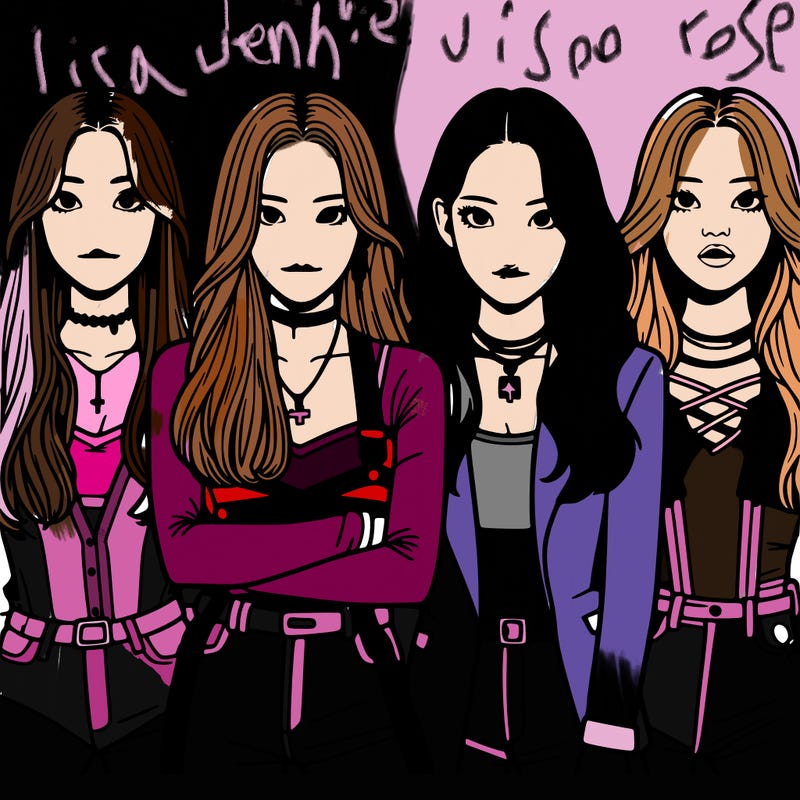 blackpink a 4 girl group kpop jennie rose lisa jisoo