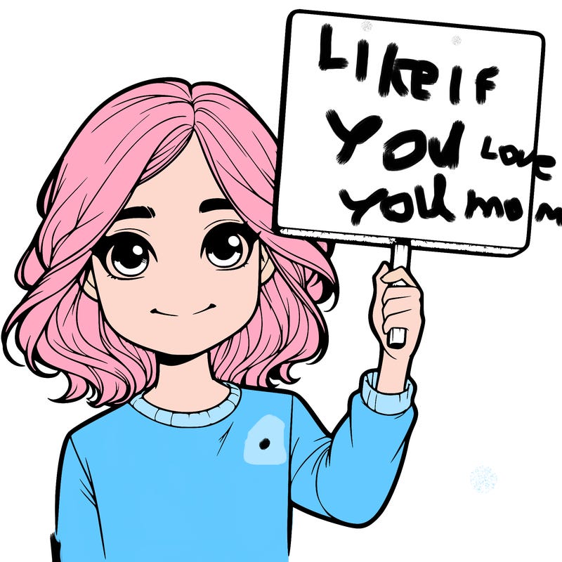 realistic girl holding up a sign