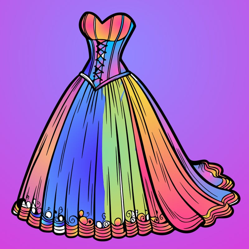 wedding dress-corset and a long and flowy skirt