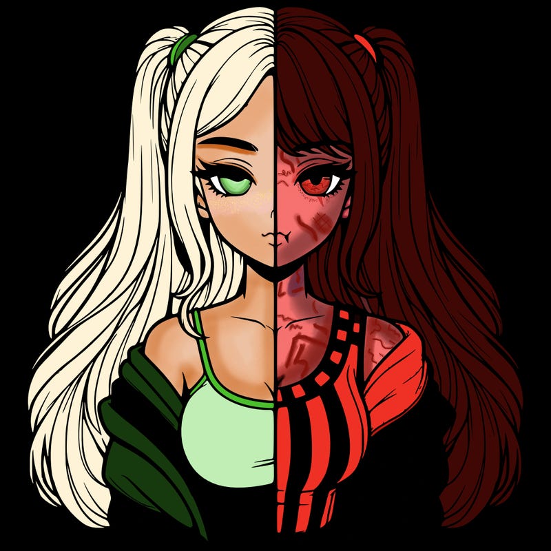 realistic girl split