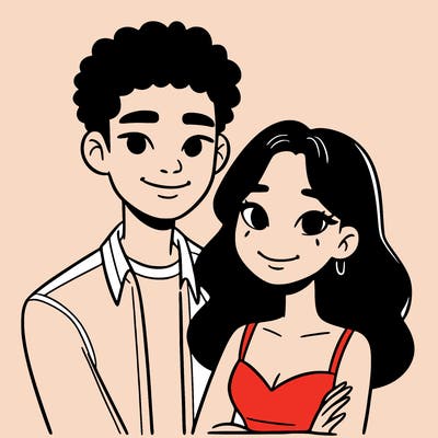 black woman and asian man couple