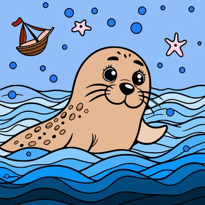 seal in the ocean