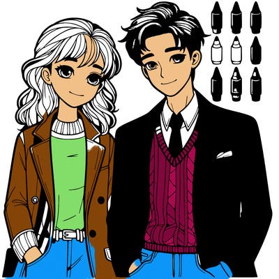 extremely realistic couple girl and boy