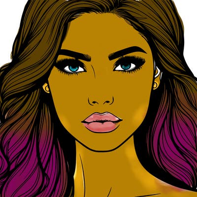 beautiful model face woman realistic