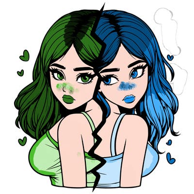 realistic girl split