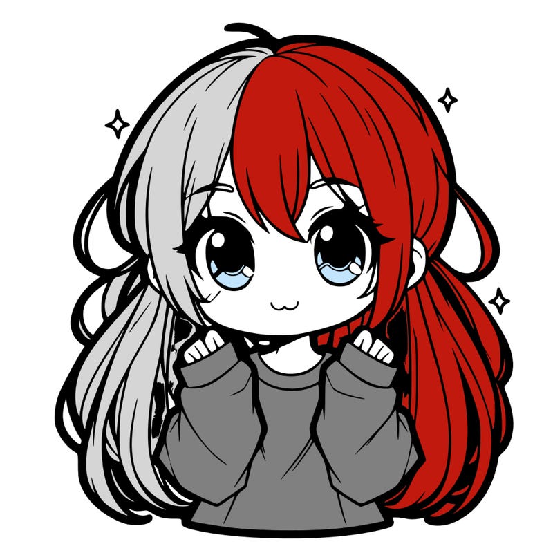 cute anime girl long hair