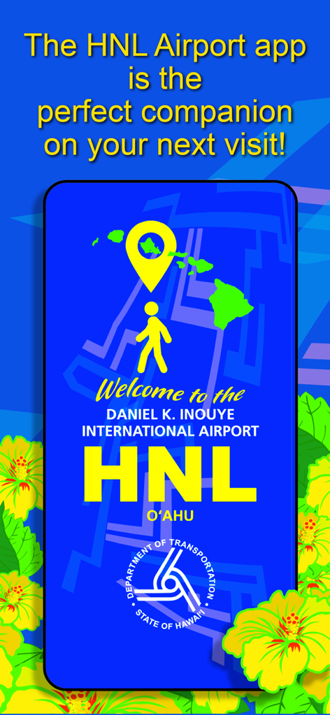 HNL Airport - HNL Airport app welcome screen for Daniel K Inouye International Airport