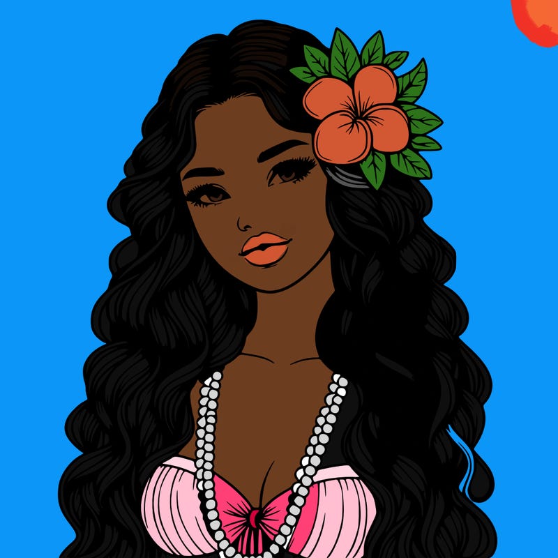 realistic beautiful hawaiian woman,long dress,haku lei, lips