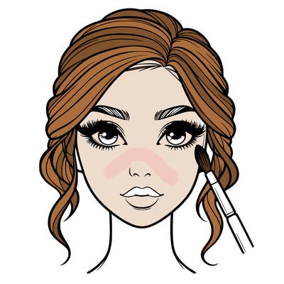 realistic person with makeup