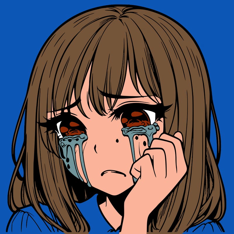 realistic girl crying