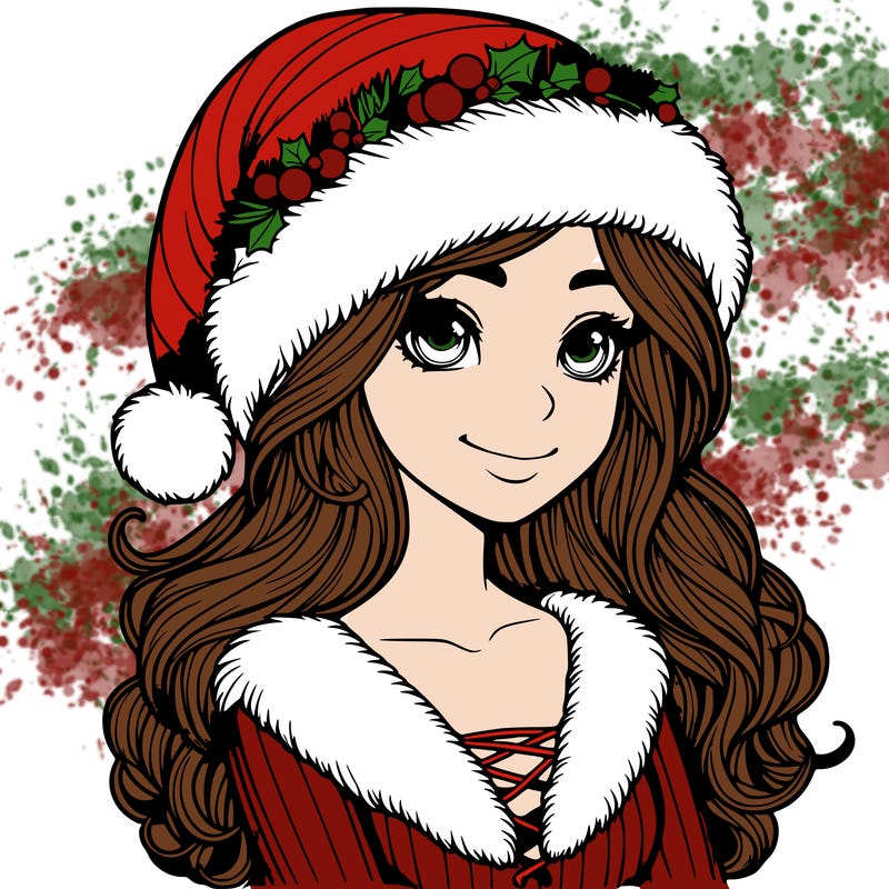 realistic christmas  girl