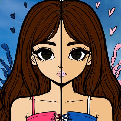 realistic girl split