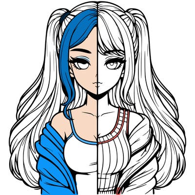 realistic girl split