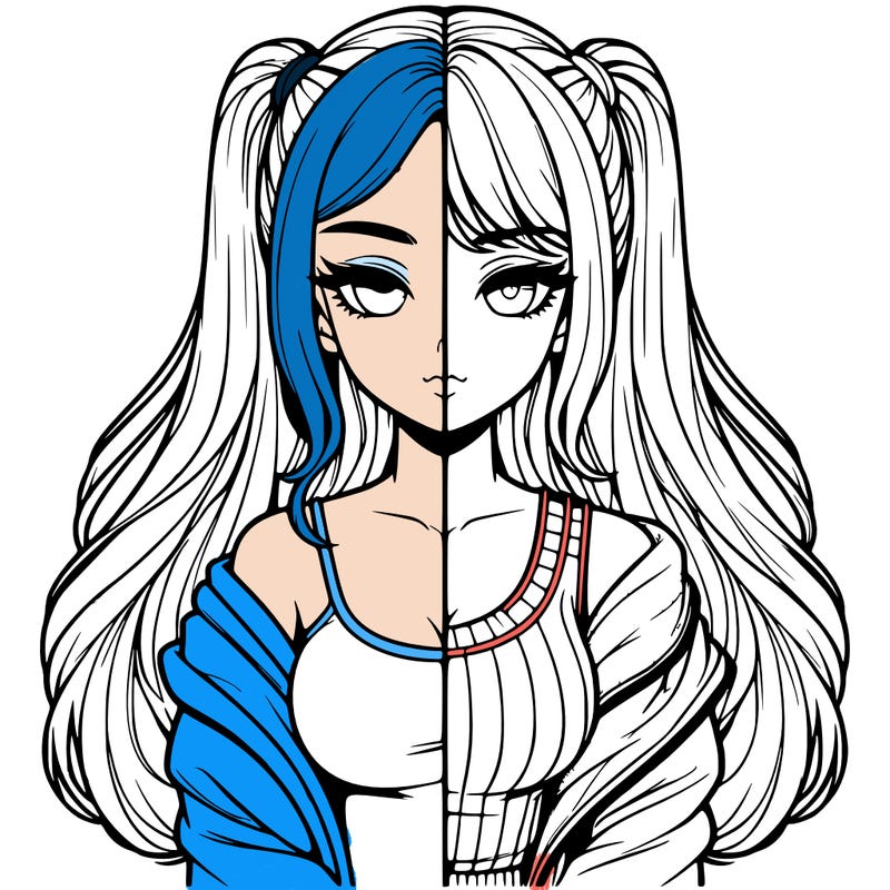 realistic girl split