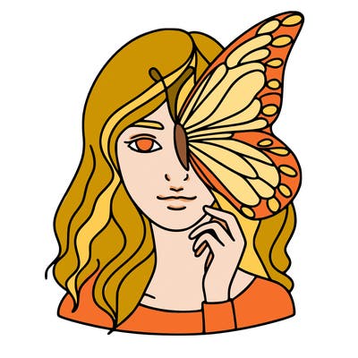 a women whose part butterfly