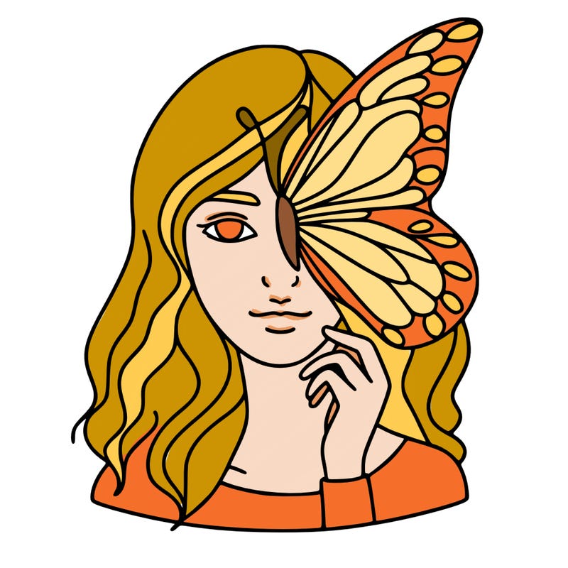 a women whose part butterfly