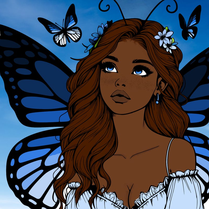 butterfly fairy realistic girl