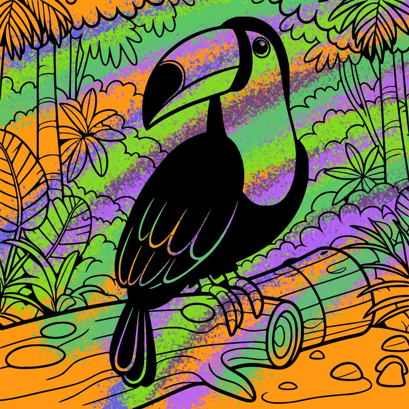 a tucano in the amazon jungle