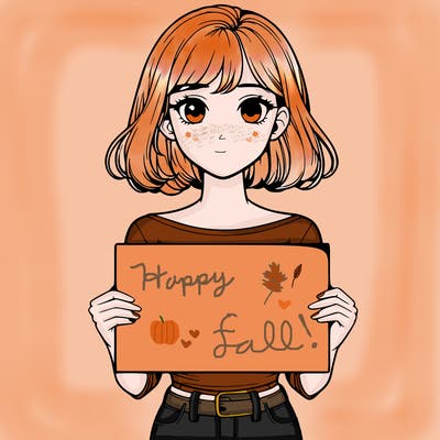 realistic pretty girl holding blank sign