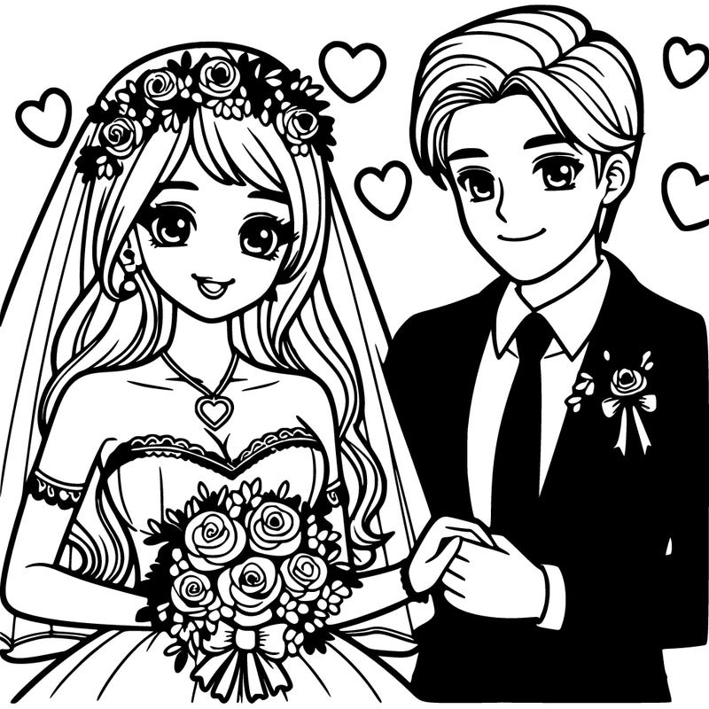 a pretty teen girl getting married to a handsome boy