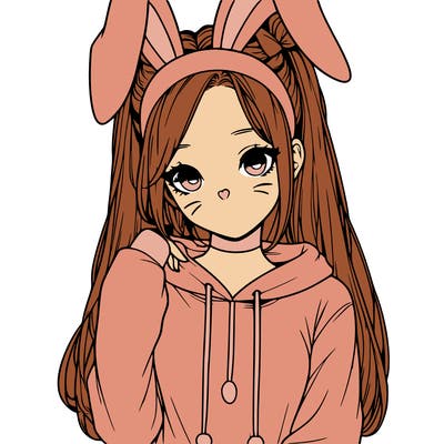 realistic teen girl in a bunny outfit