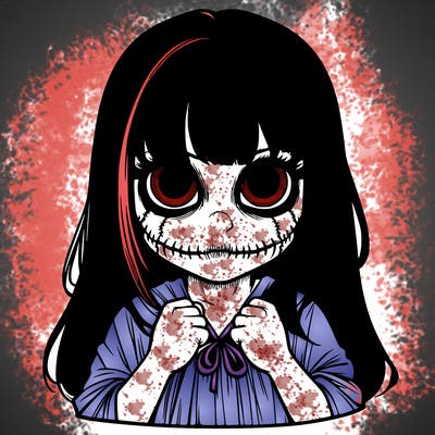 scary,girl,realistic