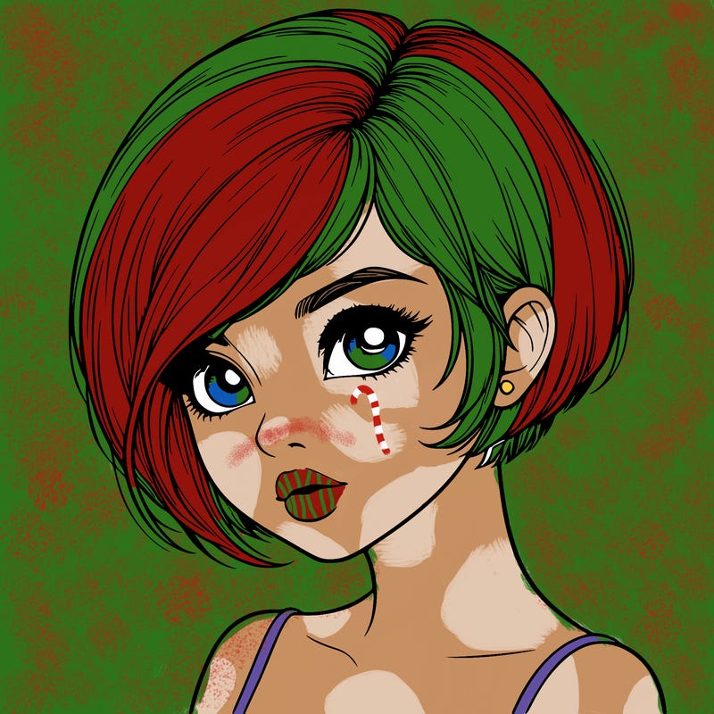 realistic girl with really short hair