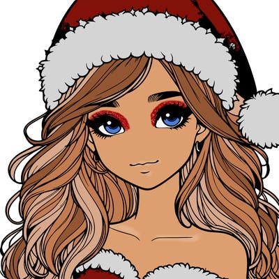 realistic christmas girl