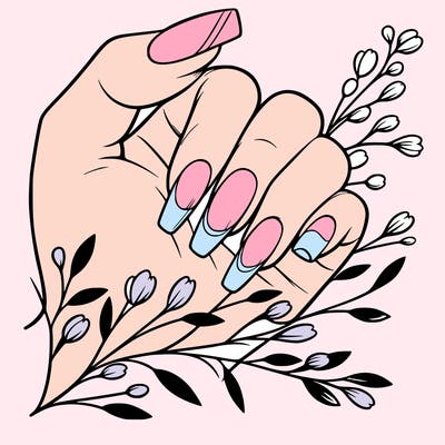 nails with french tip