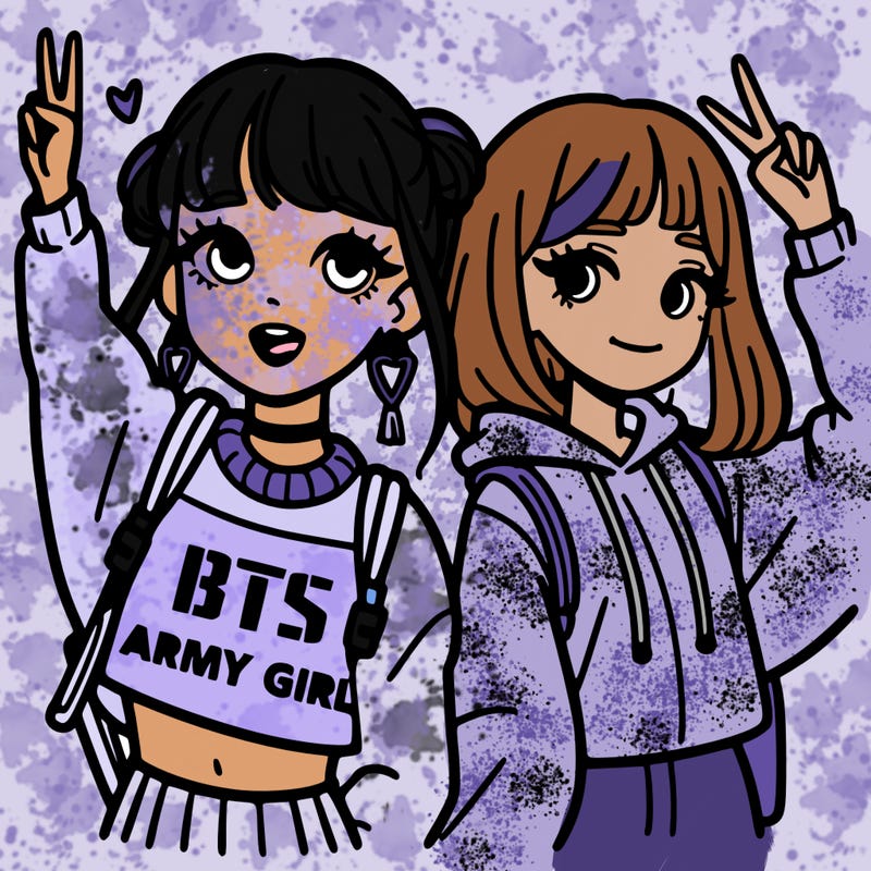 bts army girl k-pop group fan
