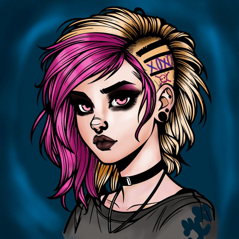 realistic punk style girl