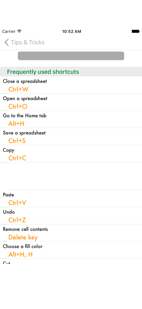 Tips, Tricks, Guide for excel - A list of frequently used Excel keyboard shortcuts for quick productivity reference
