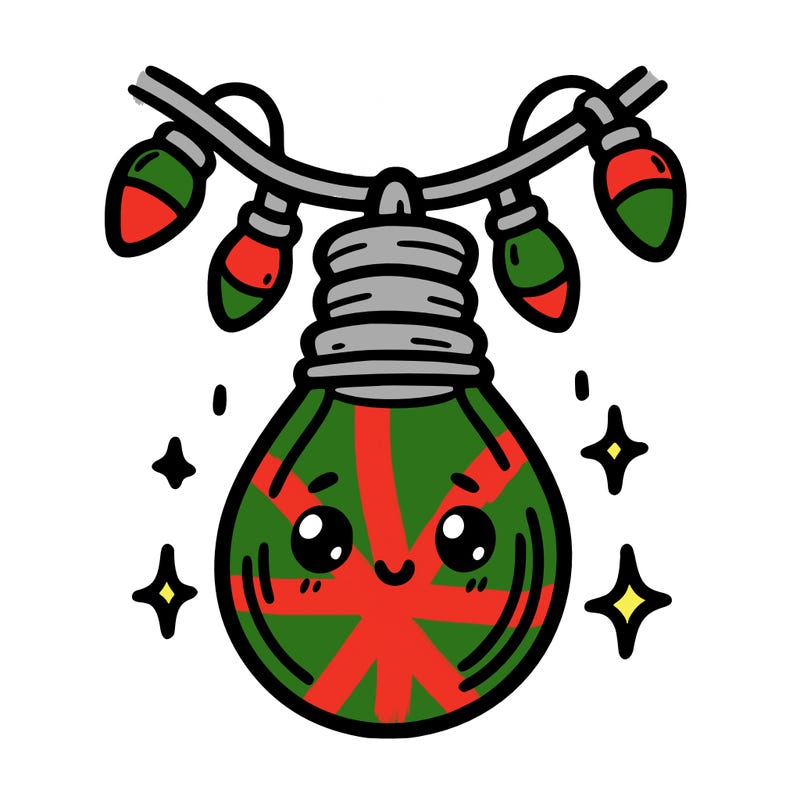 small bulb of a garland