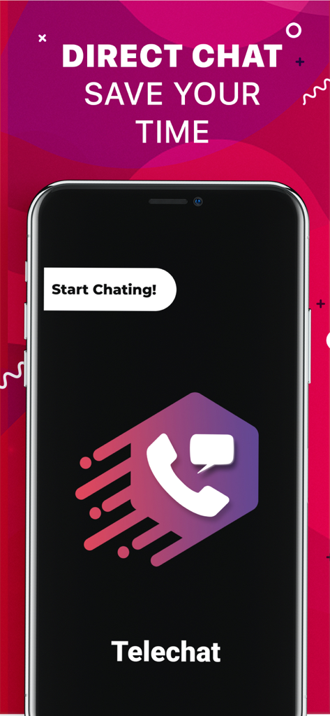 Telechat - Direct Telegram - Tela inicial do aplicativo Telechat em um iPhone para mensagens diretas do Telegram