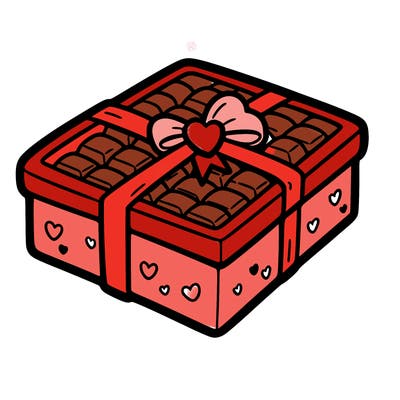 a box of chocolate for valentines day