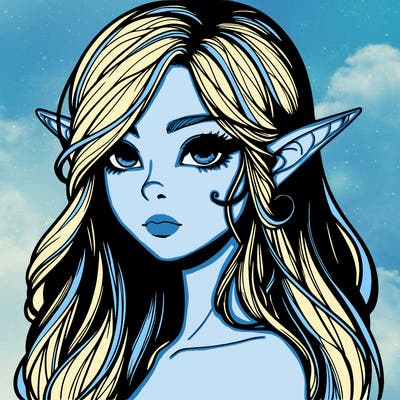 elf girl realistic dark fantasy