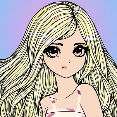 realistic girl pretty long hair