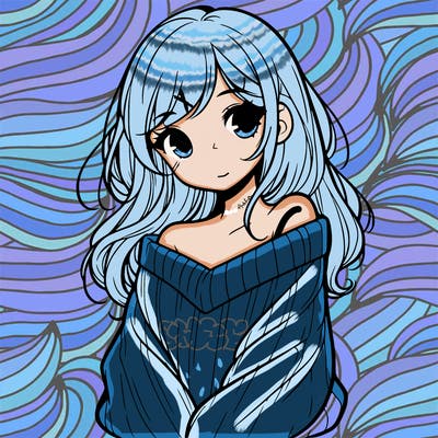 shy pretty girl wearing a sweater that is falling off one shoulder portrait