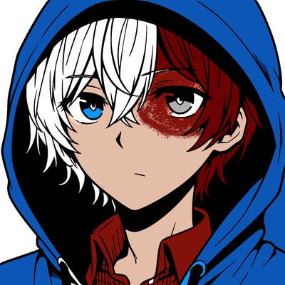anime guy in hoodie