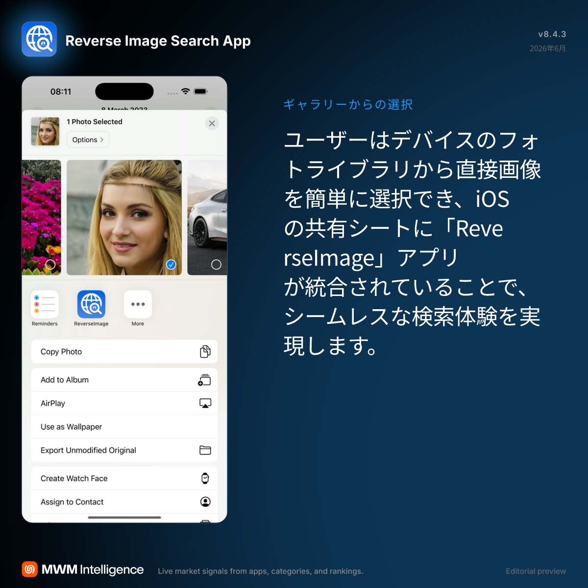 画像検索レンズ顔認識 - 写真／ビデオアプリ | MWM