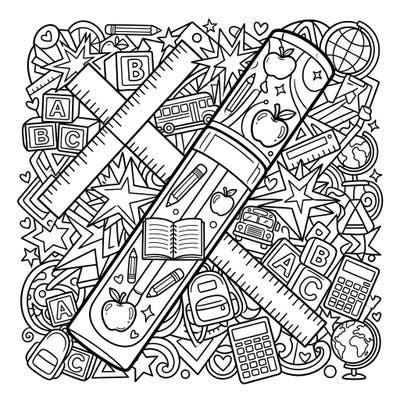Dive into the academic year with this playfully designed Back to School Concealer coloring page. Featuring school essentials like pencils, rulers, and apples, it offers a fun, creative break for students and beauty enthusiasts alike.
