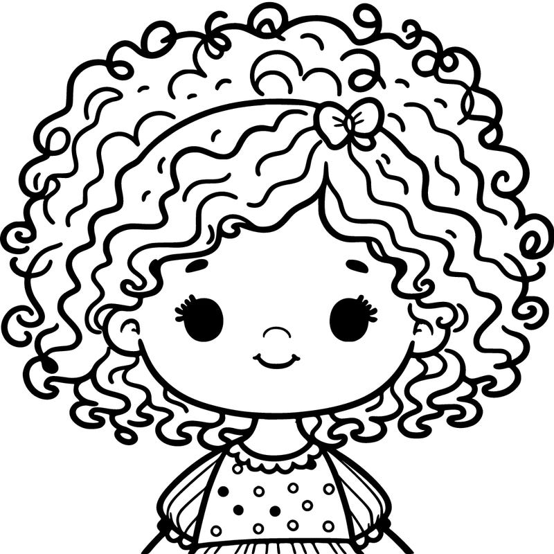 baby girl with curly hair